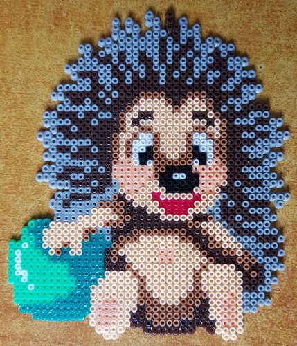 Hedgehog, mini hamabeads.